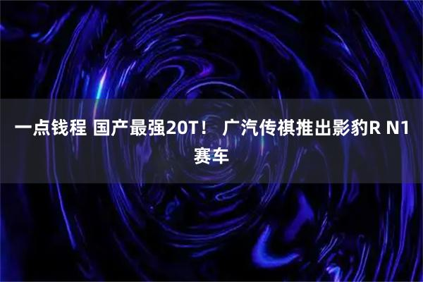 一点钱程 国产最强20T！ 广汽传祺推出影豹R N1赛车