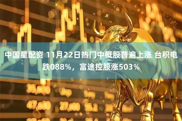 中国星配资 11月22日热门中概股普遍上涨 台积电跌088%，富途控股涨503%